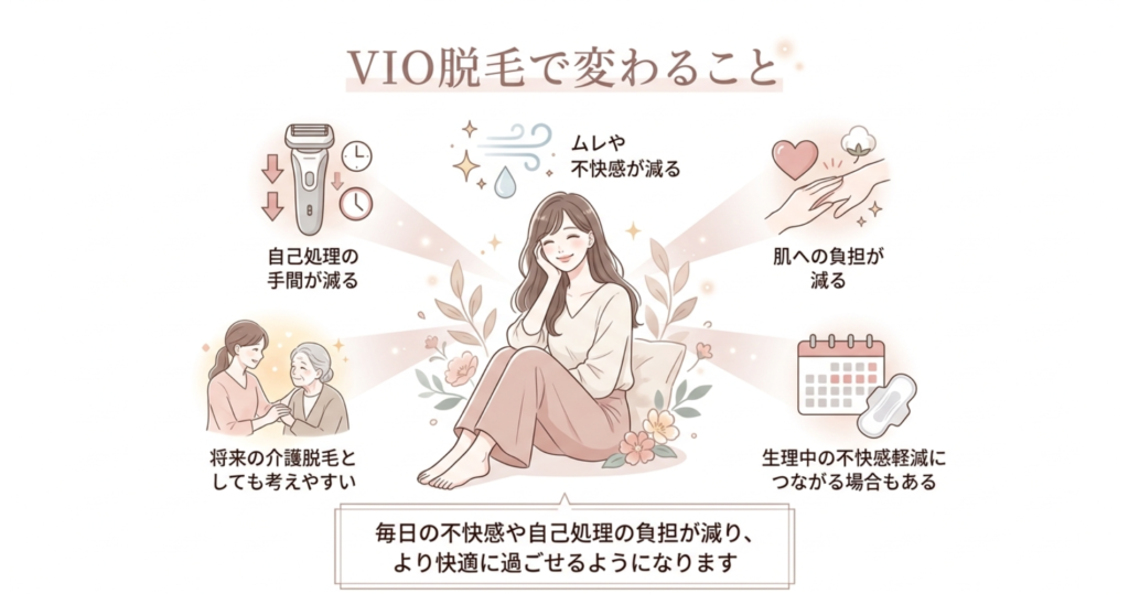 橿原市のVIO脱毛で得られるメリット